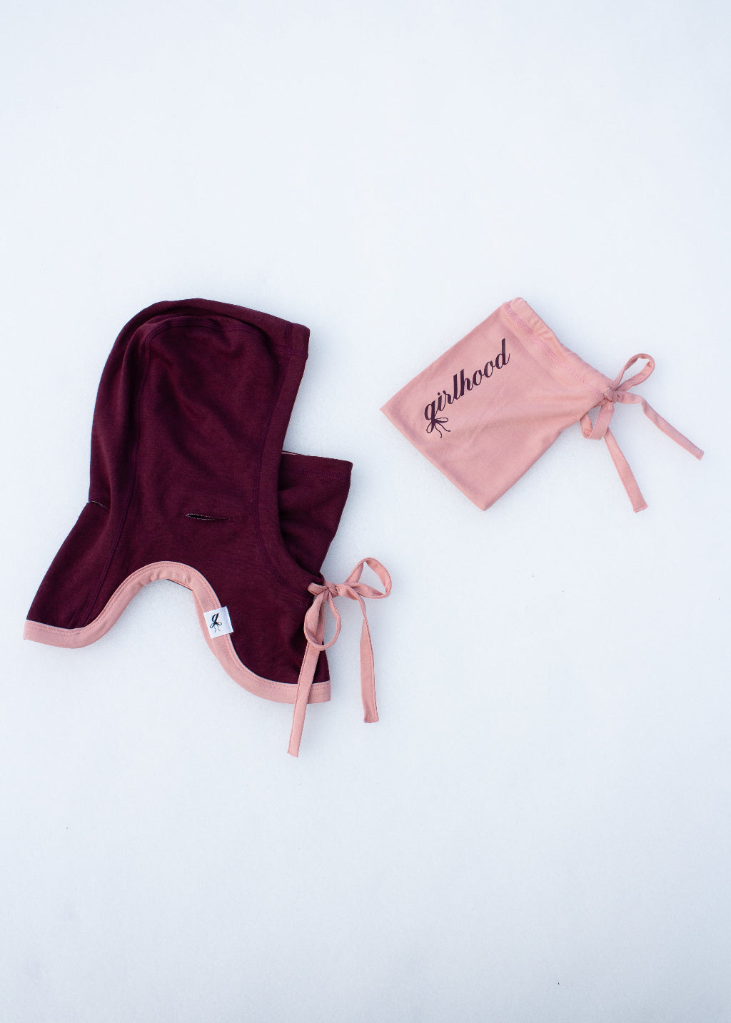 Girlhood Balaclava - Rosey Cheeks Flat Lay | Shop Girlhood